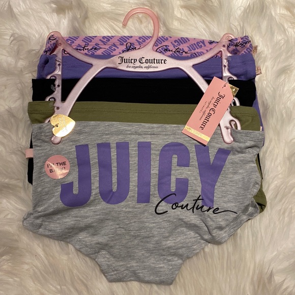Juicy Couture Cotton Spandex Panties Underwear Small lot of 5 pack Set pair NWT - Picture 1 of 7